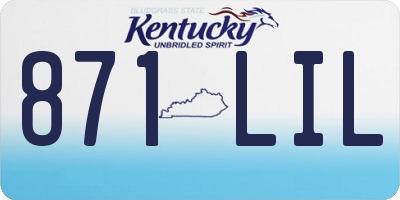 KY license plate 871LIL