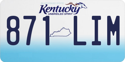 KY license plate 871LIM