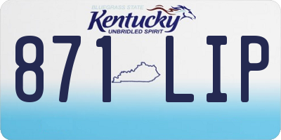 KY license plate 871LIP