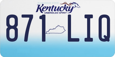 KY license plate 871LIQ