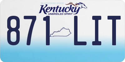KY license plate 871LIT