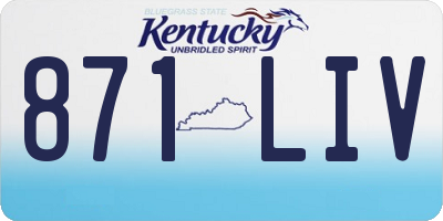 KY license plate 871LIV