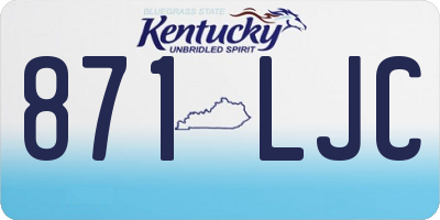 KY license plate 871LJC