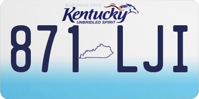 KY license plate 871LJI