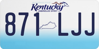 KY license plate 871LJJ