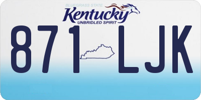 KY license plate 871LJK