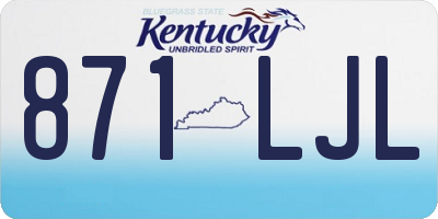 KY license plate 871LJL