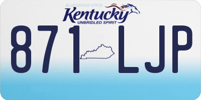 KY license plate 871LJP
