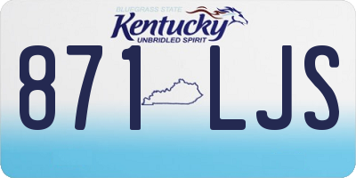 KY license plate 871LJS