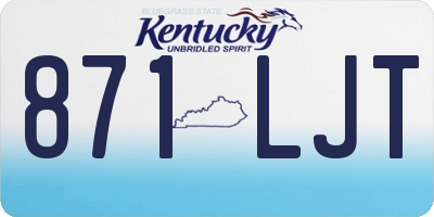 KY license plate 871LJT