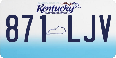 KY license plate 871LJV