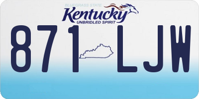 KY license plate 871LJW