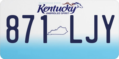 KY license plate 871LJY