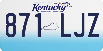 KY license plate 871LJZ