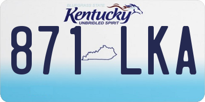 KY license plate 871LKA