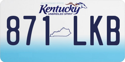 KY license plate 871LKB