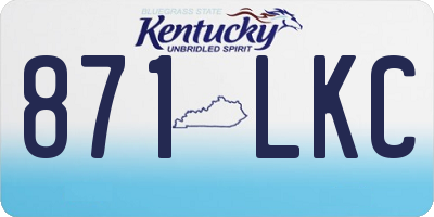 KY license plate 871LKC