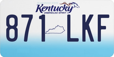 KY license plate 871LKF