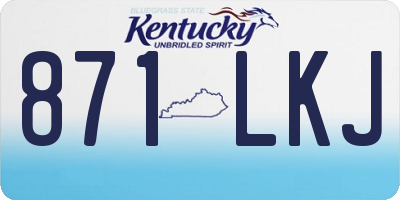 KY license plate 871LKJ