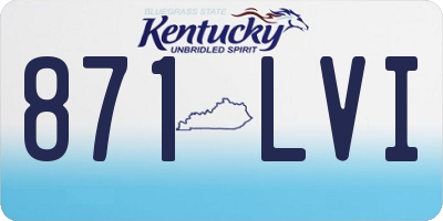 KY license plate 871LVI