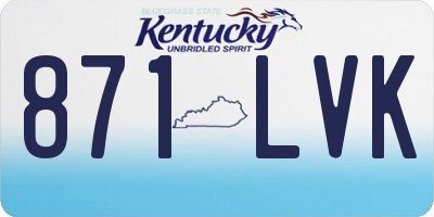 KY license plate 871LVK