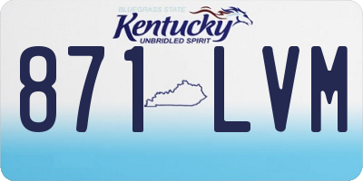 KY license plate 871LVM