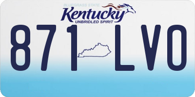 KY license plate 871LVO