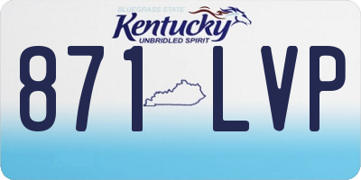 KY license plate 871LVP