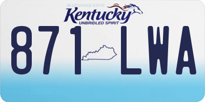 KY license plate 871LWA