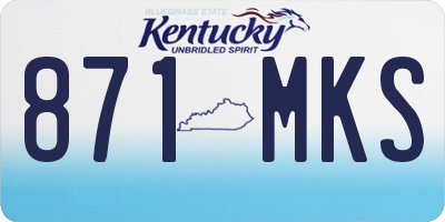 KY license plate 871MKS
