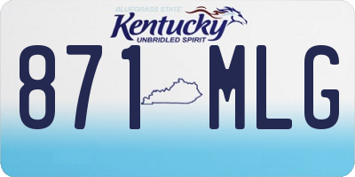 KY license plate 871MLG