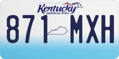 KY license plate 871MXH