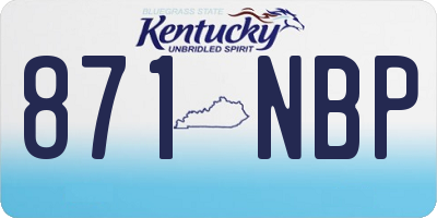 KY license plate 871NBP