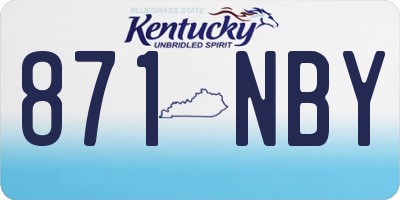 KY license plate 871NBY