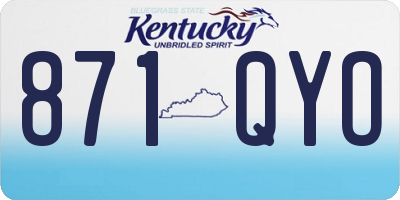 KY license plate 871QYO