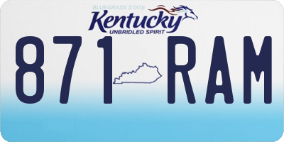 KY license plate 871RAM