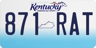 KY license plate 871RAT