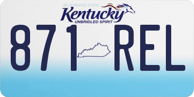KY license plate 871REL