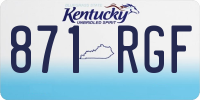 KY license plate 871RGF