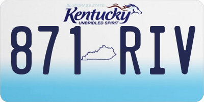KY license plate 871RIV