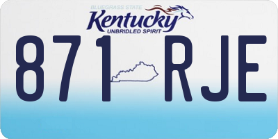 KY license plate 871RJE