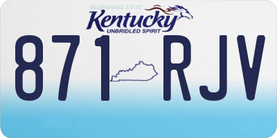 KY license plate 871RJV