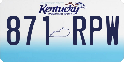 KY license plate 871RPW