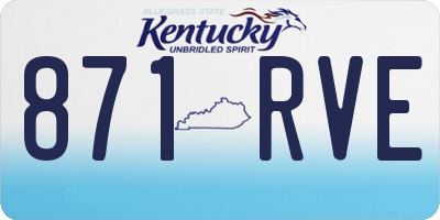 KY license plate 871RVE