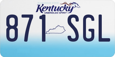KY license plate 871SGL