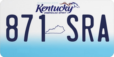 KY license plate 871SRA