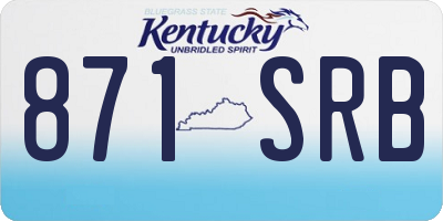 KY license plate 871SRB
