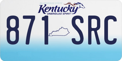 KY license plate 871SRC