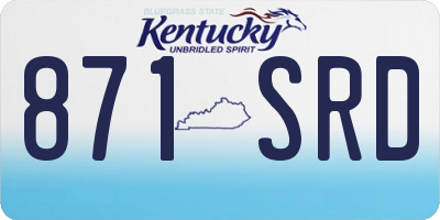 KY license plate 871SRD
