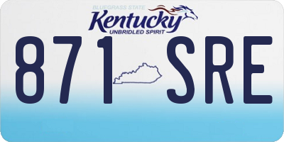 KY license plate 871SRE